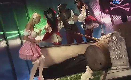 Girls Flinging Colourful Outfits