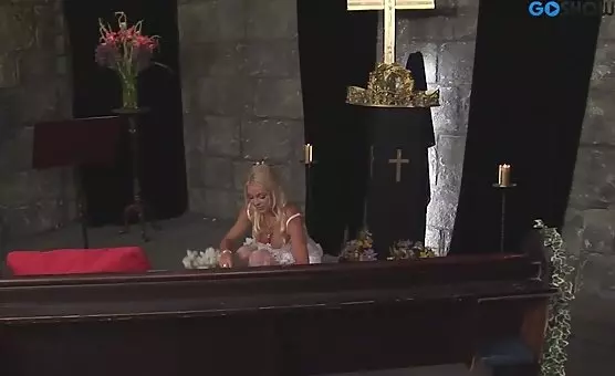 Devilish lesbian seduction Diabolic girl dominates angel with dildo