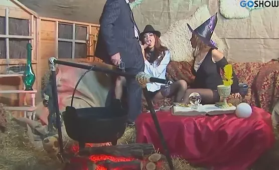 Enchanting Witches Embrace Wild Orgies on Haunting Eve